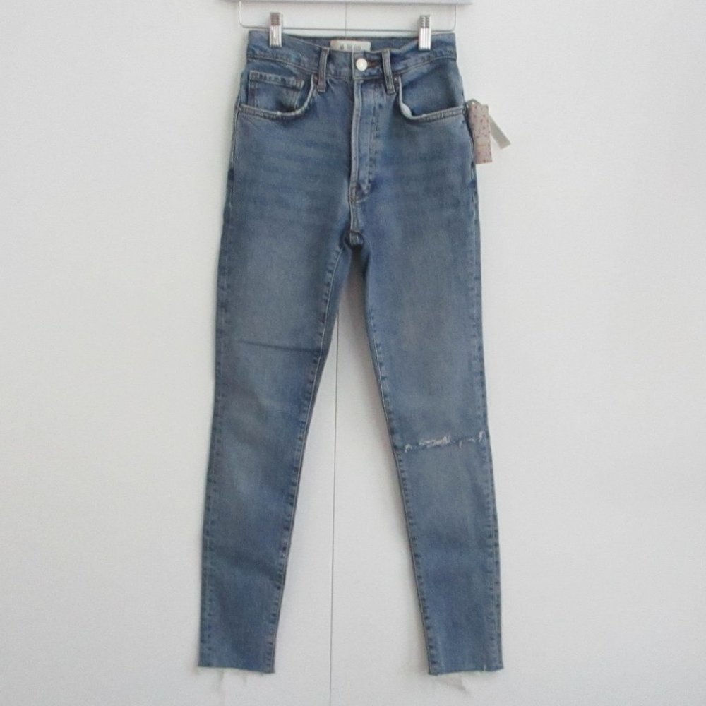 Free People Stella Raw Hem Skinny Jeans 24
